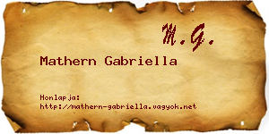 Mathern Gabriella névjegykártya